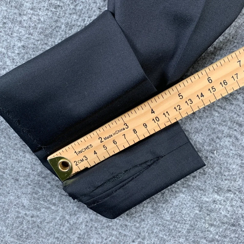 Isaia Napoli Dress Pants Men 30x29 Black Side Straps Trousers Silk Old Money